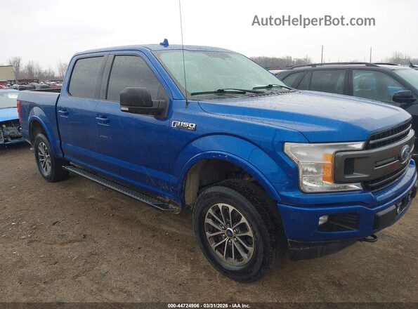 1FTEW1EP6JFE15676 2018 FORD F150 Blue Przód prawy