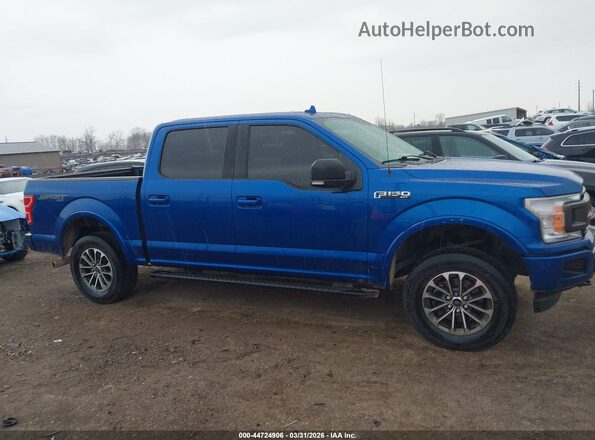 1FTEW1EP6JFE15676 2018 FORD F150 Blue Widok wnętrza z tyłu