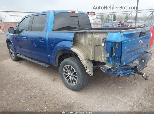 1FTEW1EP6JFE15676 2018 FORD F150 Blue Tył lewy