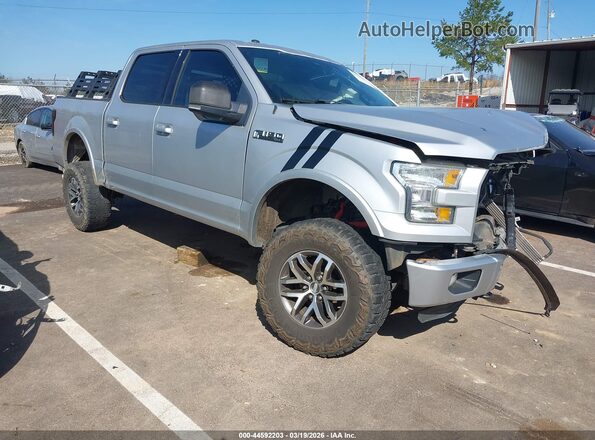 1FTEW1EP9GKF96563 2016 FORD F150 Silver Delantero derecho