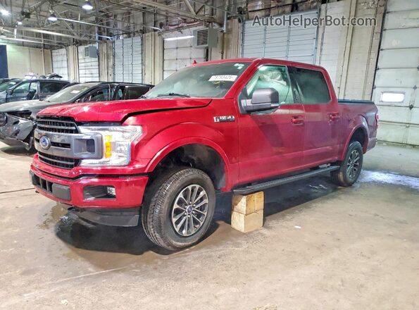 1FTEW1EPXJFD83363 2018 FORD F150 Красный Передняя левая четверть