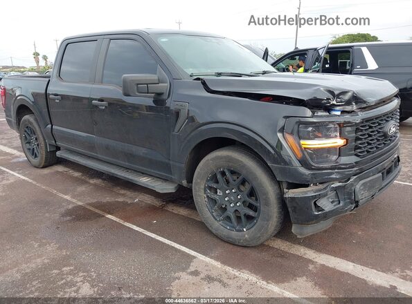 1FTEW2KP0RKE40702 2024 FORD F150 Черный Передняя правая четверть