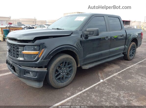 1FTEW2KP0RKE40702 2024 FORD F150 Черный Передняя левая четверть