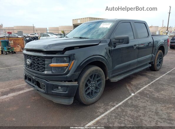 1FTEW2KP0RKE40702 2024 FORD F150 Черный Вид спереди