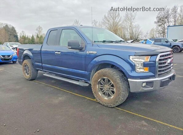 1FTEX1C87GFB74762 2016 FORD F150 Синий Передняя правая четверть