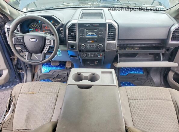 1FTEX1C87GFB74762 2016 FORD F150 Синий Вид панели приборов