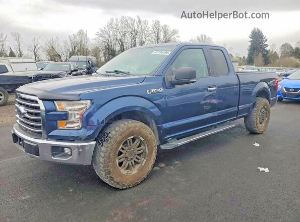 1FTEX1C87GFB74762 2016 FORD F150 Синий Передняя левая четверть