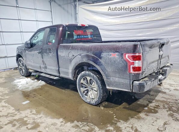 1FTEX1EP0KKC17813 2019 FORD F150 Burgundy Trasero izquierdo