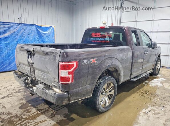 1FTEX1EP0KKC17813 2019 FORD F150 Burgundy Trasero derecho