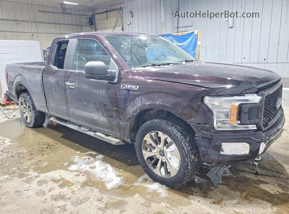 1FTEX1EP0KKC17813 2019 FORD F150 Burgundy Delantero derecho