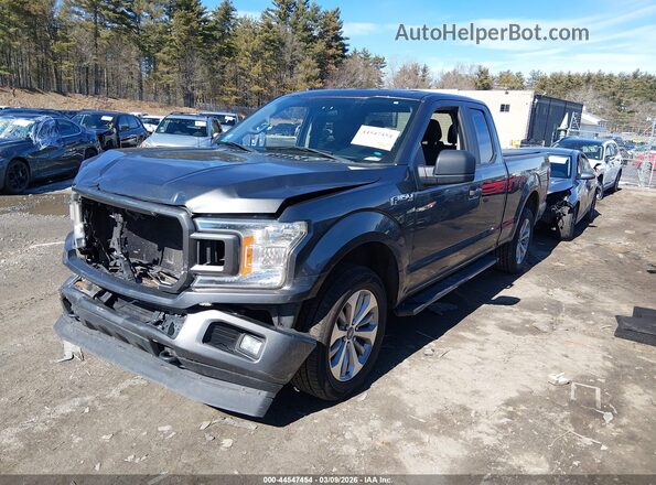 1FTEX1EP1JFC24096 2018 FORD F150 Серый Передняя левая четверть