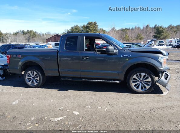 1FTEX1EP1JFC24096 2018 FORD F150 Серый Вид задней части салона