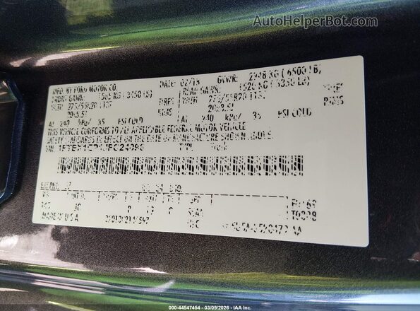 1FTEX1EP1JFC24096 2018 FORD F150 Серый Вид подкапотного пространства