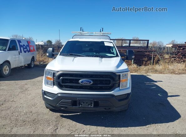 1FTEX1EP4MKF02954 2021 FORD F150 White Widok zestawu wskaźników