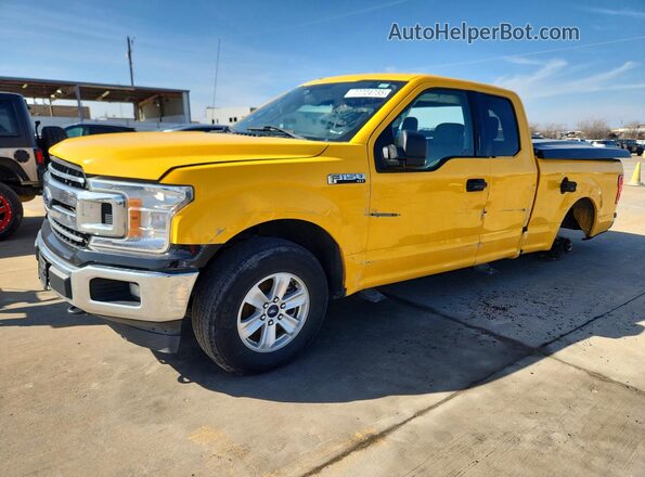 1FTEX1EP8JKE87712 2018 FORD F150 Желтый Передняя левая четверть