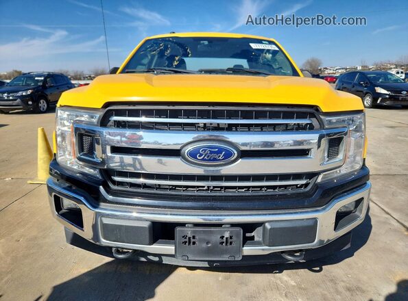 1FTEX1EP8JKE87712 2018 FORD F150 Желтый Вид спереди