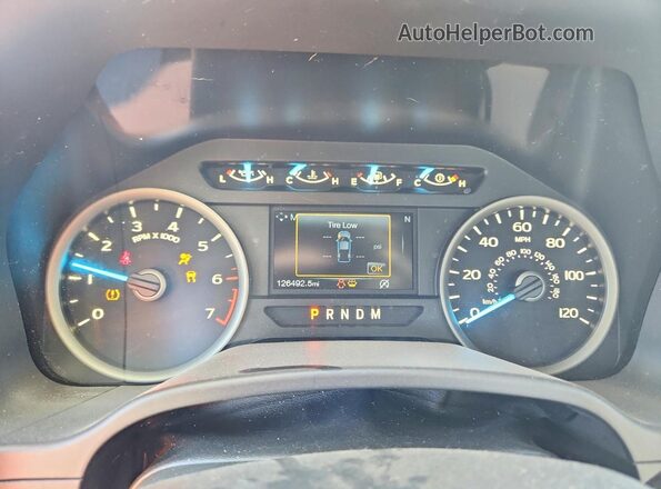 1FTEX1EP8JKE87712 2018 FORD F150 Желтый Вид щитка приборов