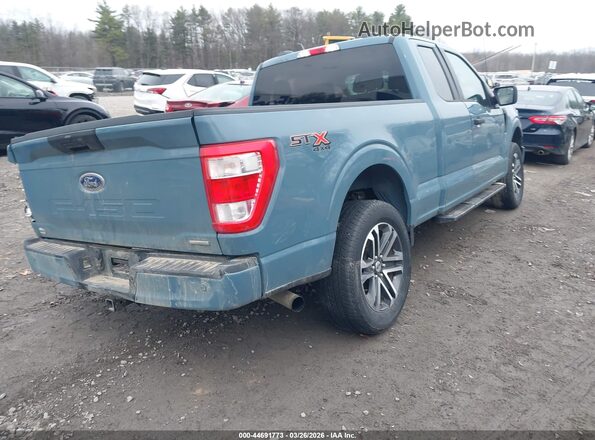 1FTEX1EP9PKD71010 2023 FORD F150 Синий Задняя правая четверть