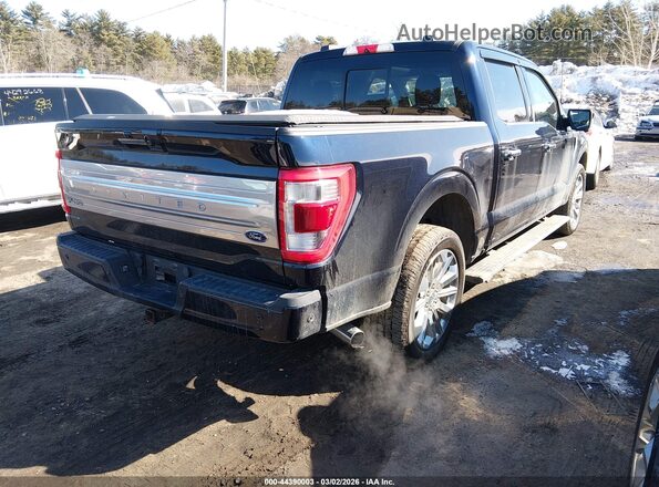 1FTFW1E8XMFB55073 2021 FORD F150 Blue Задня права чверть