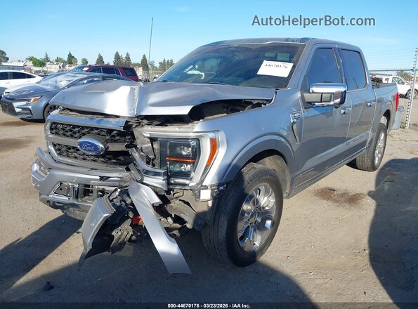 1FTFW1ED5NFB75309 2022 FORD F150 Серебряный Передняя левая четверть