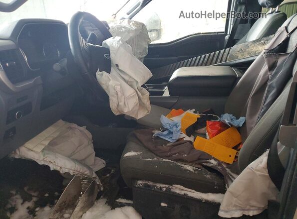 1FTFX1E56NKE16629 2022 FORD F150 Белый Вид салона спереди