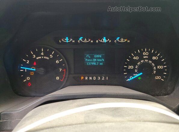 1FTMF1C87GKD28456 2016 FORD F150 Белый Вид щитка приборов