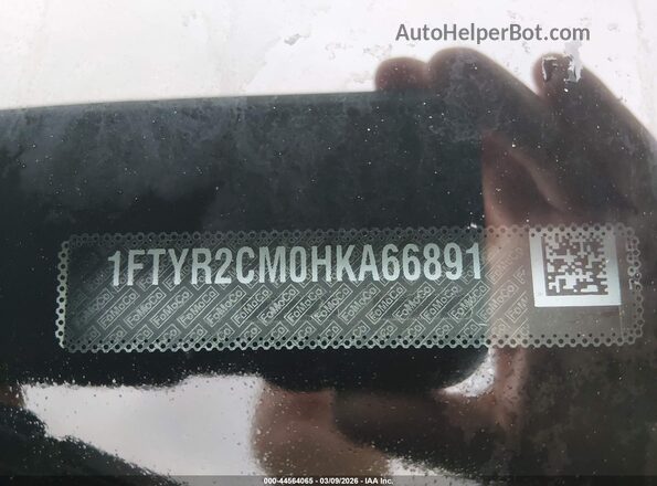 1FTYR2CM0HKA66891 2017 FORD TRANSIT-250 White ძრავის განყოფილების ხედი