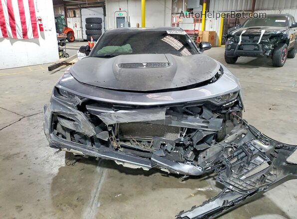 1G1FE1R77M0104128 2021 CHEVROLET CAMARO Gray წინა ხედი