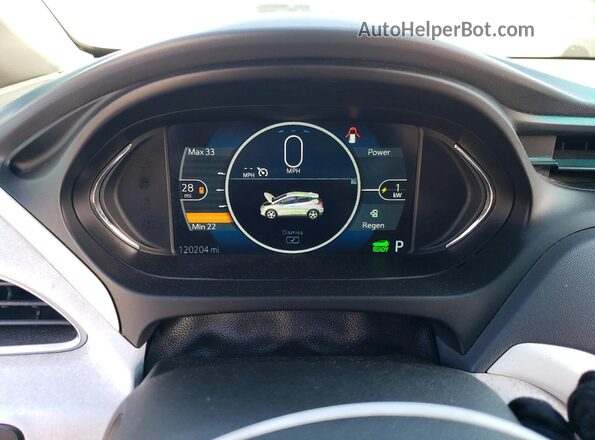 1G1FW6S07H4142299 2017 CHEVROLET BOLT Белый Вид щитка приборов