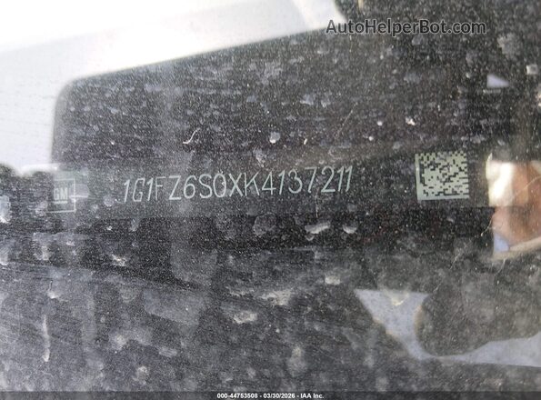 1G1FZ6S0XK4137211 2019 CHEVROLET BOLT Серебряный Вид наклейки с VIN-кодом
