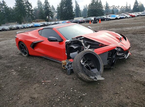 1G1Y72D40L5113986 2020 CHEVROLET CORVETTE Красный Передняя правая четверть