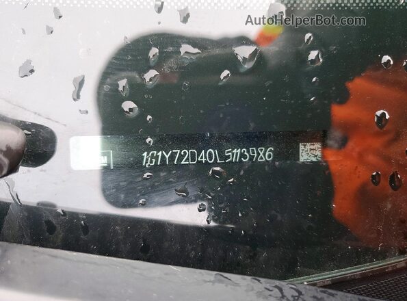 1G1Y72D40L5113986 2020 CHEVROLET CORVETTE Красный Вид наклейки с VIN-кодом