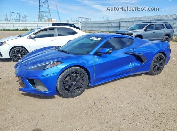 1G1YA2D46M5117477 2021 CHEVROLET CORVETTE Blue Առջևի ձախ երեք քառորդ տեսարան