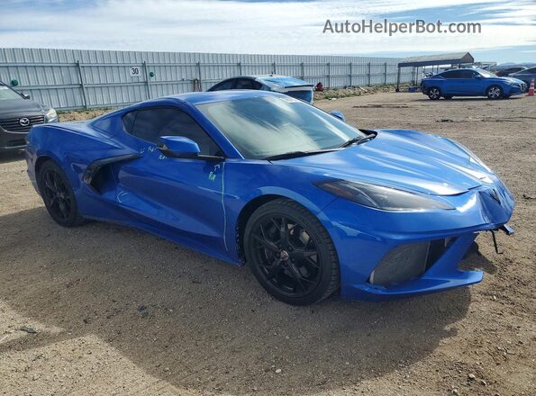1G1YA2D46M5117477 2021 CHEVROLET CORVETTE Blue Առջևի աջ