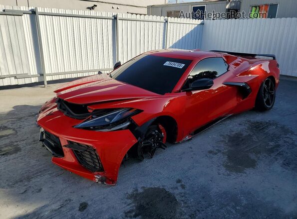 1G1YA3D40N5121208 2022 CHEVROLET CORVETTE Red წინა მარცხენა ხედი სამი მეოთხედიდან
