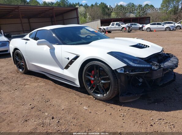 1G1YB2D74K5117644 2019 CHEVROLET CORVETTE Белый Передняя правая четверть