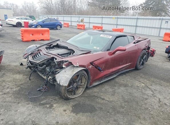 1G1YB2D75G5108975 2016 CHEVROLET CORVETTE Бордовый Передняя левая четверть