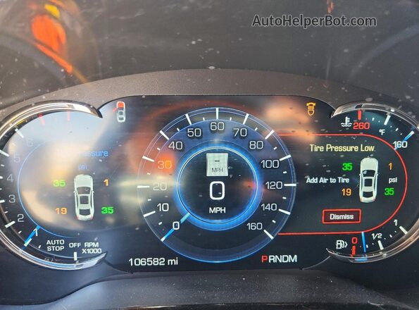 1G6AY5SS2H0168262 2017 CADILLAC CTS Угольный Вид щитка приборов