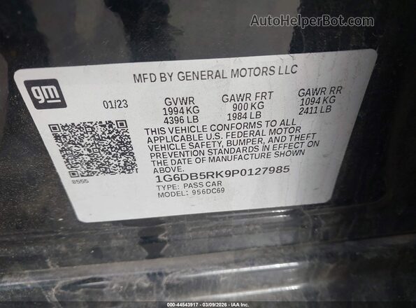 1G6DB5RK9P0127985 2023 CADILLAC CT4 Black Widok komory silnika