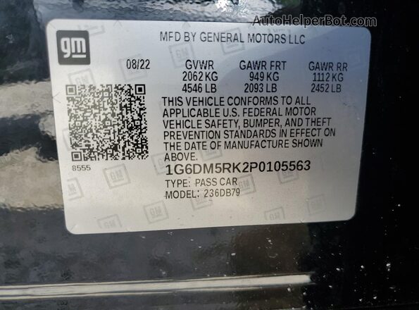 1G6DM5RK2P0105563 2023 CADILLAC CT5 Black Вид підкапотного простору