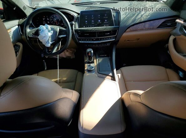 1G6DN5RW1P0121379 2023 CADILLAC CT5 Burgundy Widok deski rozdzielczej