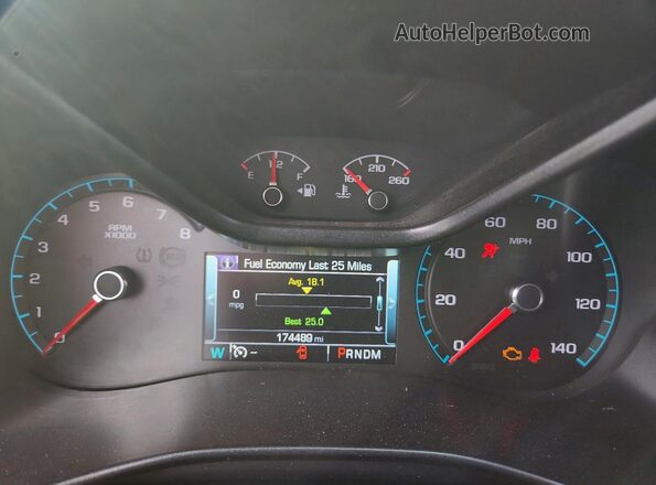 1GCGSCE35G1171196 2016 CHEVROLET COLORADO Белый Вид щитка приборов