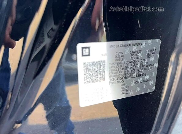 1GCGSDEN6L1139309 2020 CHEVROLET COLORADO Черный Вид задних сидений