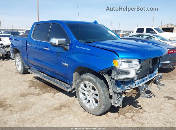 1GCPAEED7PZ230595 2023 CHEVROLET SILVERADO Синий Передняя правая четверть