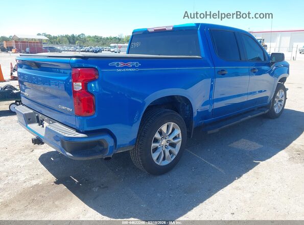 1GCPDBEK2NZ623826 2022 CHEVROLET SILVERADO Синий Задняя правая четверть