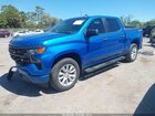 2022 Chevrolet Silverado 1500 4wd  Short Bed Custom Синий vin: 1GCPDBEK2NZ623826