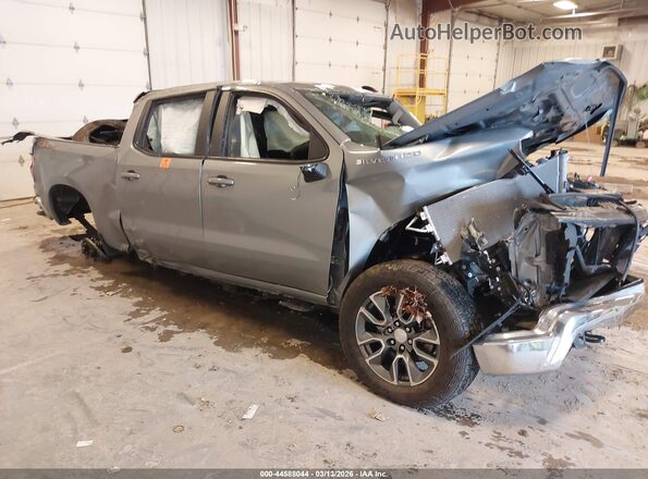 1GCPDKEK4RZ293502 2024 CHEVROLET SILVERADO Серебряный Передняя правая четверть