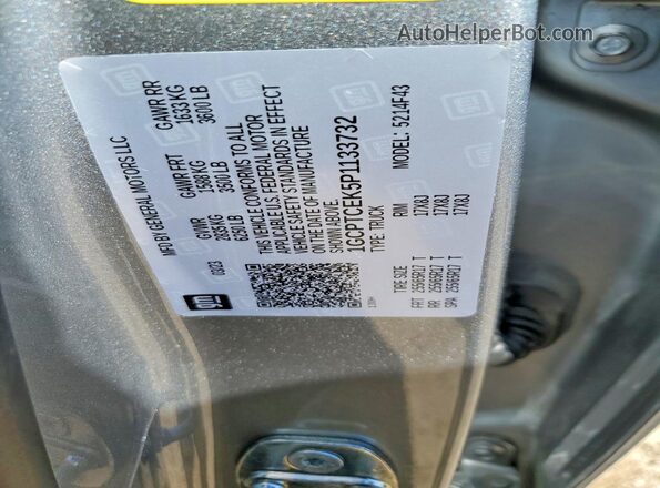 1GCPTCEK5P1133732 2023 CHEVROLET COLORADO Серебряный Вид подкапотного пространства