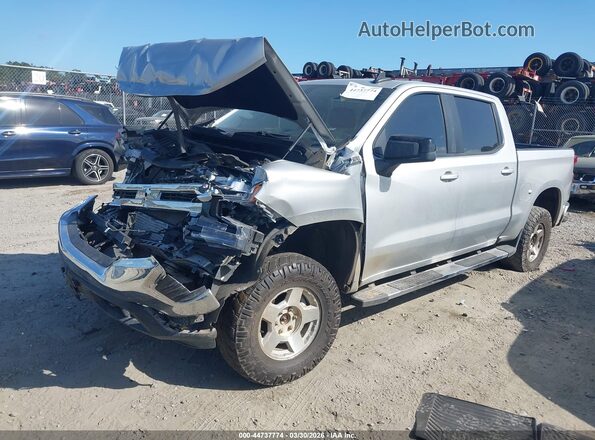 1GCPYEEK3MZ327640 2021 CHEVROLET SILVERADO Серебряный Передняя левая четверть