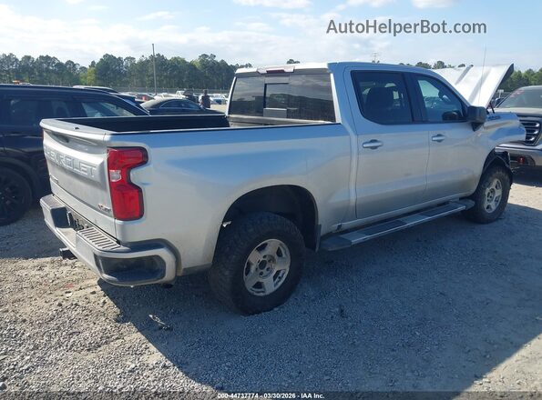 1GCPYEEK3MZ327640 2021 CHEVROLET SILVERADO Серебряный Задняя правая четверть